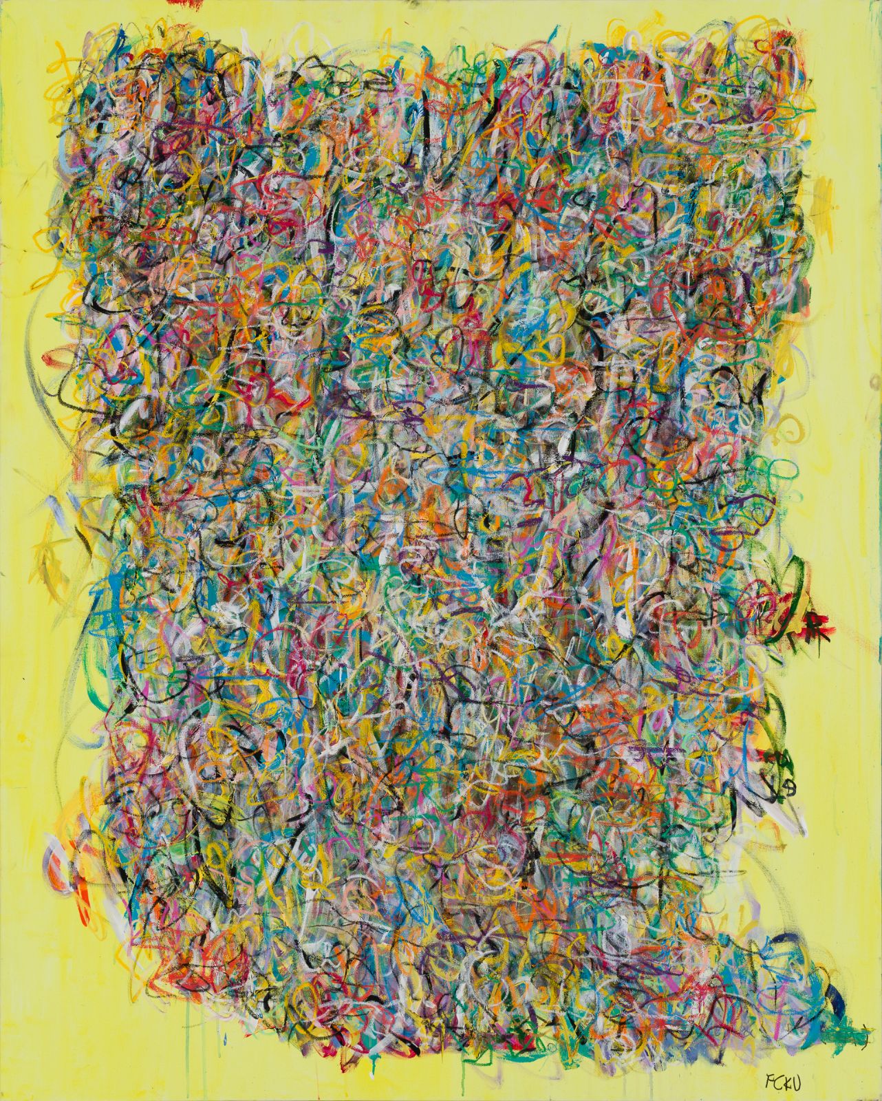 Xperiment #41: For Mom and Love (My last painting before I break), 48 x 60 x 1 inches